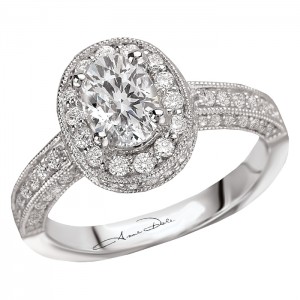 Oval Halo Diamond Ring