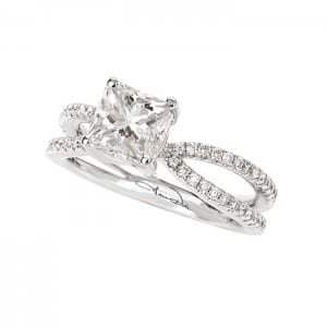 Split Semi Mount Diamond Ring