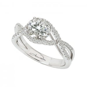 Semi Mount Twist Diamond Ring