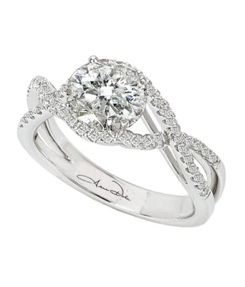 Semi Mount Twist Diamond Ring