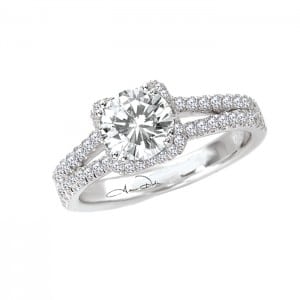 Stunning Halo Semi Mount Diamond Ring