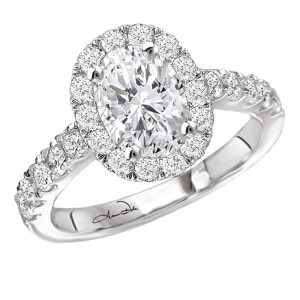 Oval Halo Semi Mount Diamond Ring