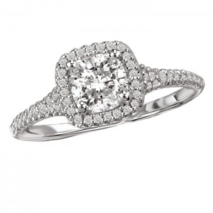 Halo Semi Set Diamond Ring