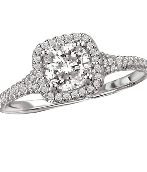 Halo Semi Set Diamond Ring