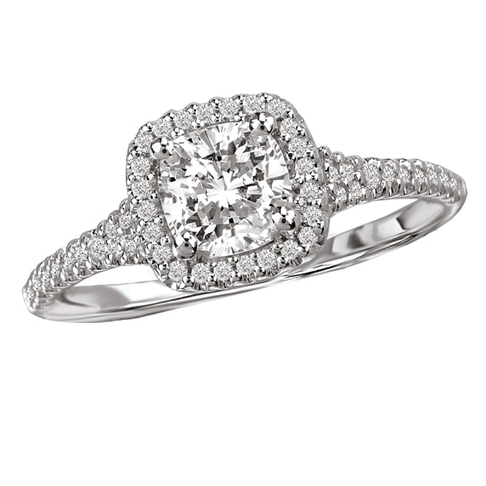 Halo Semi Set Diamond Ring