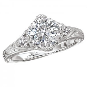 Diamond Vintage Semi Mount Ring