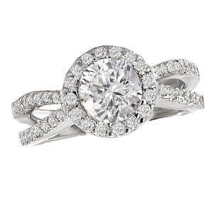 Split Shank Diamond Engagement Ring