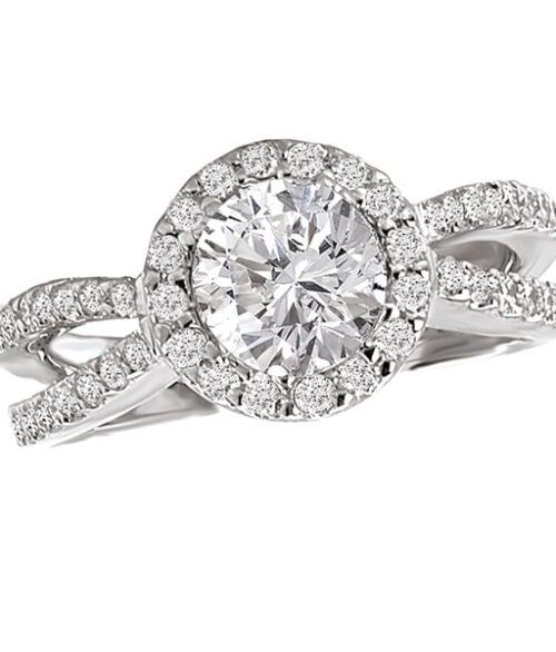 Split Shank Diamond Engagement Ring