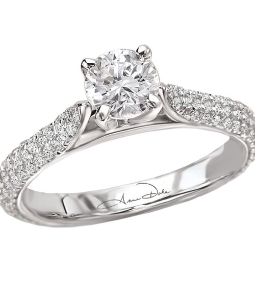 Pave Diamond Engagement Ring