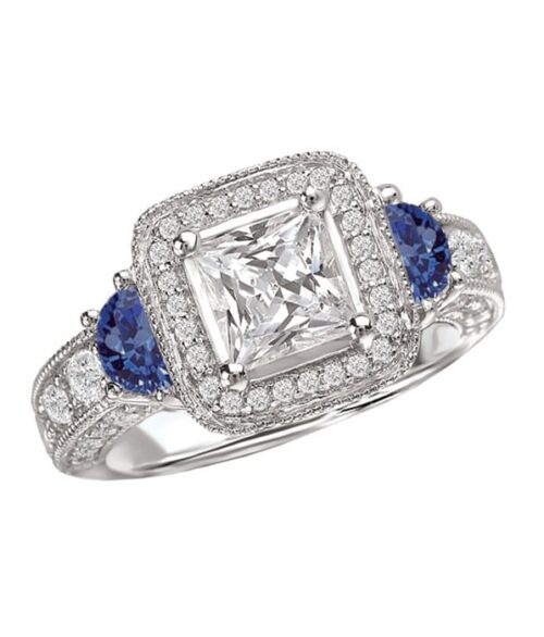 Saphire and Diamond Ring