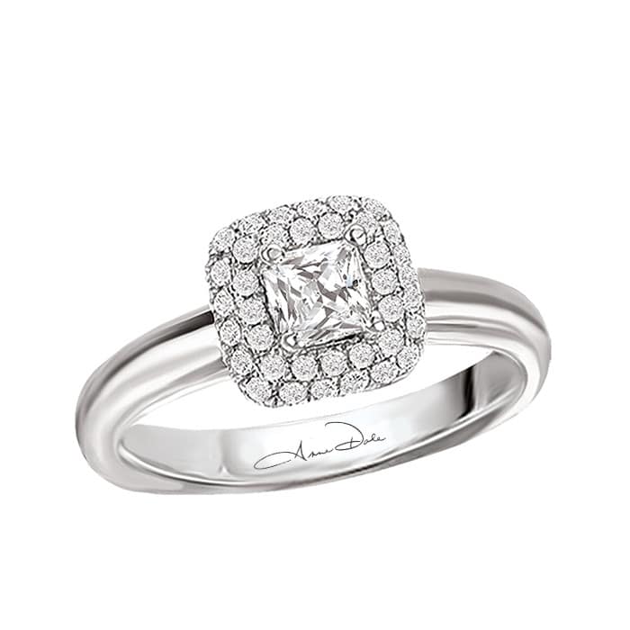 Double Row Diamond Halo