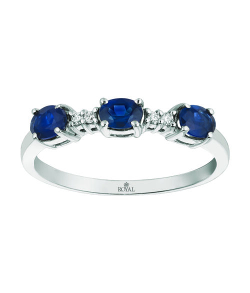 Sapphire Diamond Anniversary Ring
