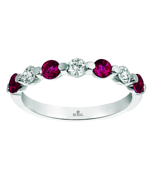 Ruby Diamond Anniversary Ring