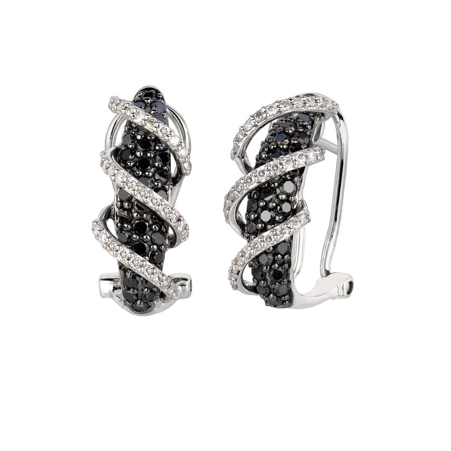 WHITE & BLACK DIAMOND EARRINGS