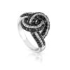 KNOT RING BLACK DIAMONDS