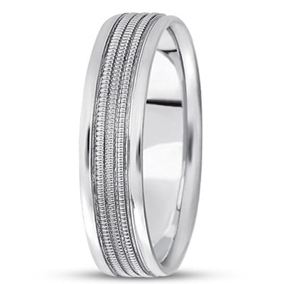 Strong White Gold Wedding Band