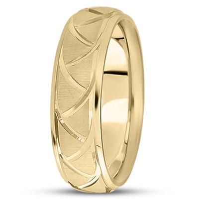 14KT Yellow Carved Band