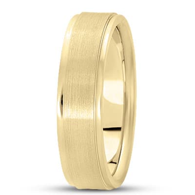 YELLOW GOLD SATIN WEDDING BAND