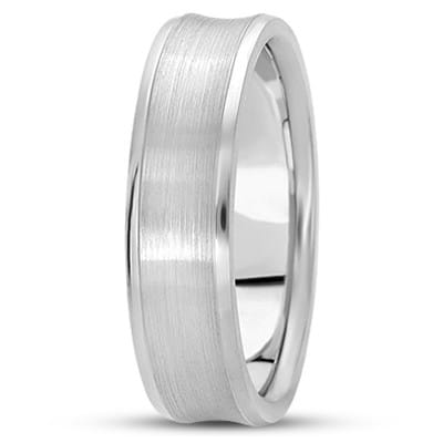 Curved in Satin Gts Wedding Band