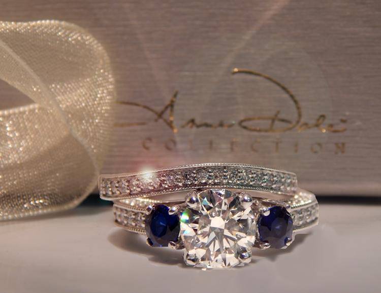 Diamond Sapphire Side Stones