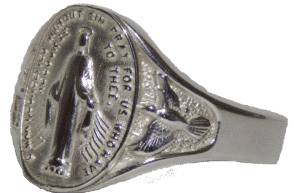 Sterling Silver Miraculous Medal Ring