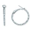 WHITE GOLD HOOP EARRINGS