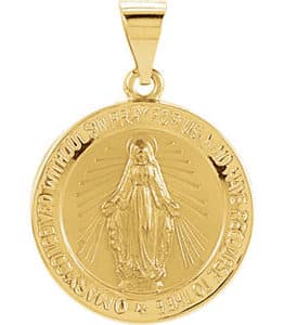 Hollow Round Miraculous Medal