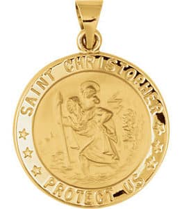 Hollow St. Christopher Medal