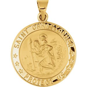 Hollow St. Christopher Medal