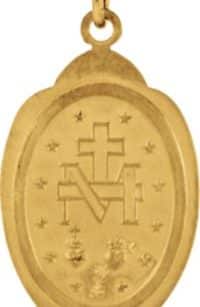 Oval Miraculous Medal Necklace or Pendant