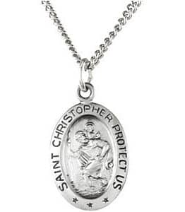 St. Christopher Medal Necklace or Pendant
