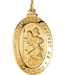 St. Christopher Medal Necklace or Pendant