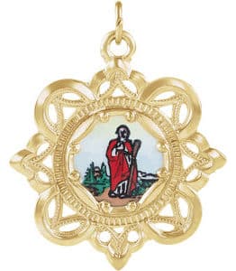 Enameled St. Jude Framed Medal