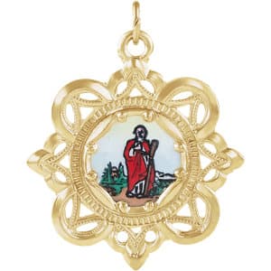 Enameled St. Jude Framed Medal