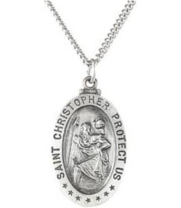 St. Christopher Medal Necklace or Pendant