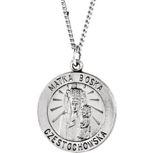 Matka Boska Medal Necklace or Pendant