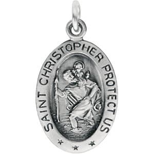 St. Christopher Medal Necklace or Pendant