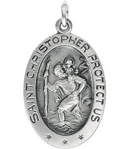 St. Christopher Medal Necklace or Pendant