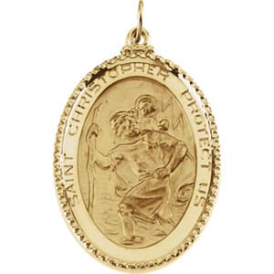 Oval St. Christopher Medal