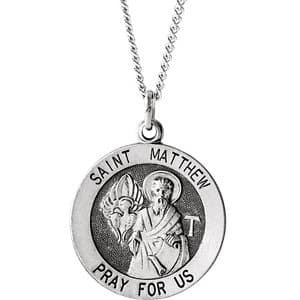 St. Matthew Medal Necklace or Pendant