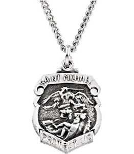 St. Michael Medal Necklace or Pendant