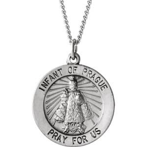 Round Infant of Prague Medal