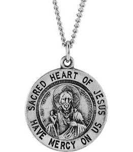 Round Sacred Heart of Jesus Medal