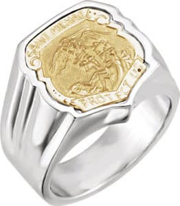 St. Michael Badge Medal Ring