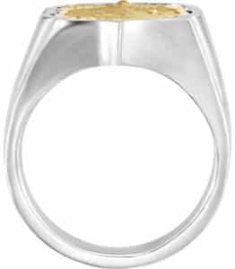St. Michael Badge Medal Ring