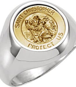 St. Christopher Round Medal Ring