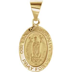 Hollow Our Lady of Guadalupe Medal