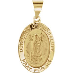 Hollow Our Lady of Guadalupe Medal