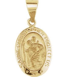 Hollow St. Christopher Medal
