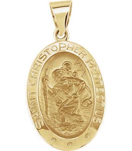 Hollow St. Christopher Medal